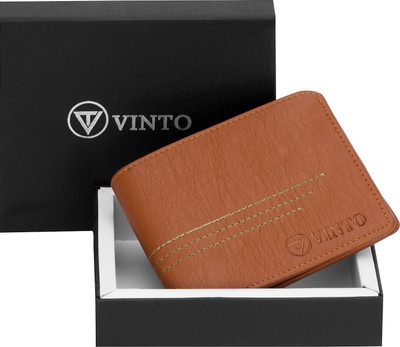 

Vinto Men Tan Artificial Leather Wallet(4 Card Slots)