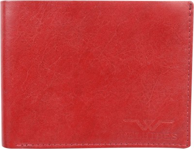 WELHIDES Men Casual Red Artificial Leather Wallet(8 Card Slots)