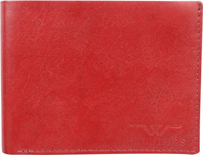 WELHIDES Men Casual Red Artificial Leather Wallet(8 Card Slots)