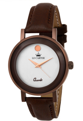Le Carter LCW-9001 Leather Strap Stylish Analog Watch - For Girls