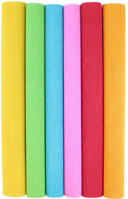 Just Flowers Just Flowers® Premium Crepe Paper Rolls - 8ft Length/20in Width (6pcs, Color Fiesta)
