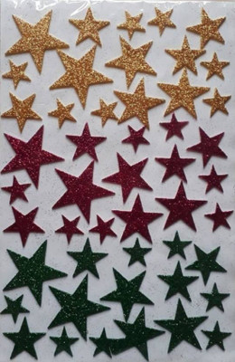 

BuyDBest Glitter Star Design Foam Sheet Sticker