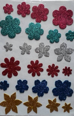 

BuyDBest Glitter Flower Foam Sheet Sticker