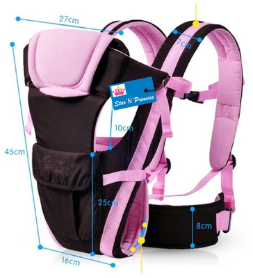 

Star 'N' Princess Super Luxury Solid Positions Baby Carrier 3D Backpack Infant Newborn Pouch Bag Wrap Soft Structured Sling Front Back D15 Baby Carrier(Multicolor15, Front Carry facing in)