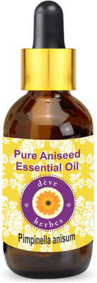 

Deve Herbes Pure Aniseed Essential Oil (Pimpinella anisum) with Dropper 100% Natural Therapeutic Grade Steam Distilled(15 ml)