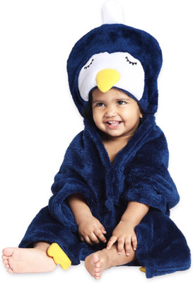 

Miss & Chief Hooded Blanket- Penguin N Blue(Polyester, Dark Blue