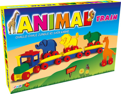 Animal puzzle sale train