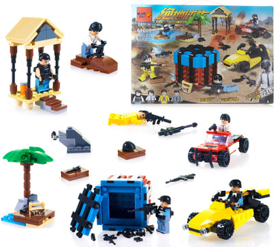

Wishkey PubG Action Themed Buliding Block Construction Set with 4 Mini Figure For 6-14 Years Kids (443 Pcs)(Multicolor)