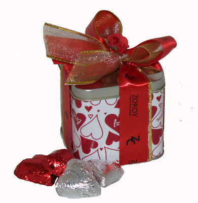 

Zoroy Luxury Chocolate Valentines day 20 Chocolates Heart Tin Fudges(175 g)