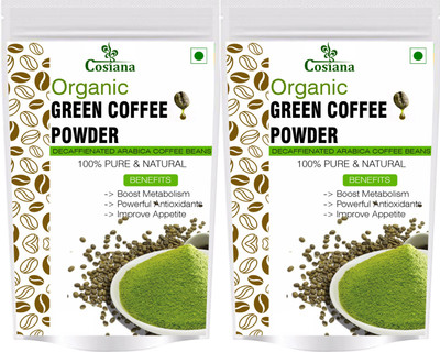 

cosiana Organic Green Coffee beans Powder for Weight Management 200 GM Pack of 2 Instant Coffee 200 g Instant Coffee 400 g(Pack of 2)