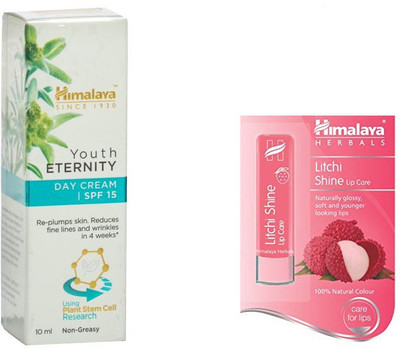 

Himalaya YOUTH ETERNITY DAY CREAM, LITCHI SHINE LIP CARE(Set of 2)