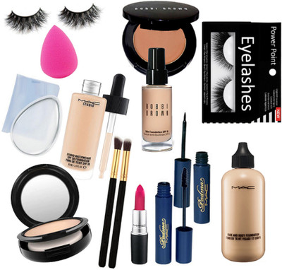 

POWER POINT Eyelashes, Mac Professional Party Makeup Combo Kit Face ml(Set of 14)