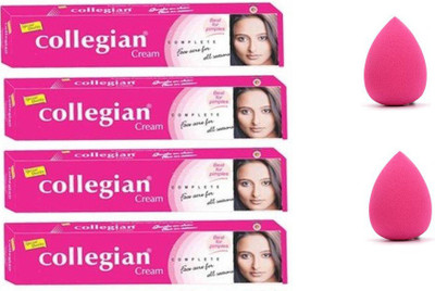 

collegian Ayurvedic Cream for All Types of Skin Problem, 20g pack of 4 (80 gm) with 2 beuty bleneder (pack of 6)(Set of 6)