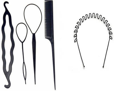 

S R Enterprises hair diy kit comb single zig zag head bands( pack of 5pcs)(Set of 5)