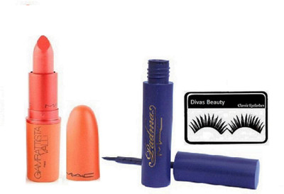 

Divas Beauty Mac Gambattsta valli Lipstick&Padma Eyeliner(Set of 2)