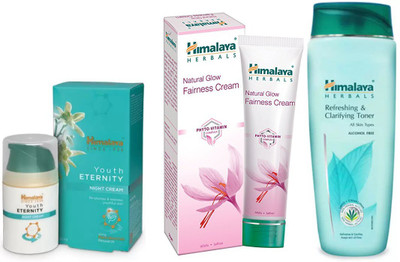 

Himalaya YOUTH ENTENRNITY NIGHT CREAM, REFRESHING TONER, NAUTRAL GLOW FAIRNESS CREAM(Set of 3)