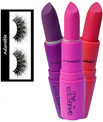 

Adorable eyelashes, mac giambattista Valli lipstick(Set of 4)