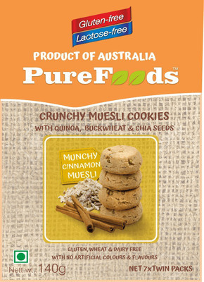 

PureFoods Crunchy Cinnamon Muesli Gluten Free Cookies(140 g)