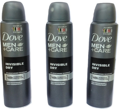 

Dove INVISIBLE DRYPACK OF 3 Body Spray - For Men(450 ml, Pack of 3)