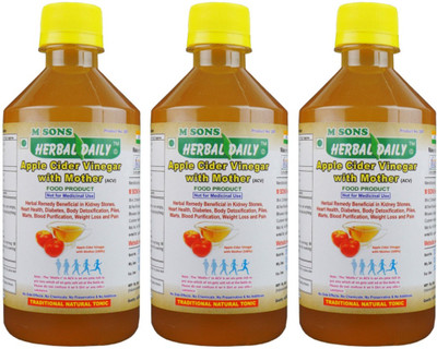 

M SONS Herbal daily Apple Cider Vinegar Pack 2 Apple Cider Vinegar(3x133.33 ml, Unflavored)