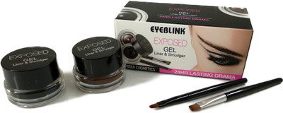 

EYEBLINK EXPOSED 2 IN 1GEL LINER & SMUDGER 24HR LASTING DRAMA 5 g(BLACK, BROWN)