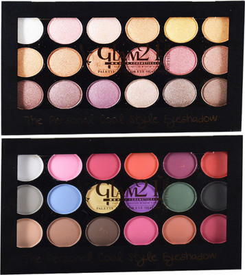 

Glam 21 Fashion 18Color Eyeshadow-ES511-02-04 Pack of 2 18 g(Multicolor)