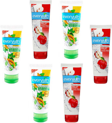 

EVERYUTH NATURALS MOISTURISING FRUIT FACE WASH 50GM+ ANTI ACNE, ANTI MARKS TULSI TURMERIC FACE WASH 50GM Face Wash(50 g)