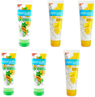

EVERYUTH NATURALS ANTI ACNE, ANTI MARKS TULSI TURMERIC FACE WASH 50GM+ OIL CLEAR LEMON FACH WASH 50GM Face Wash(50 g)