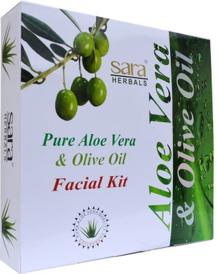 

SARA Herbals Pure Aloe Vera & Olive Oil Facial Kit 55 g(Set of 5)