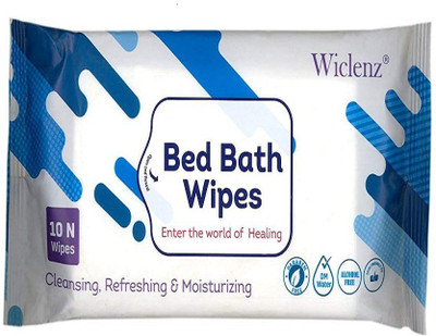

Wiclenz Bed Bath Wipes - Pack of 10 Wipes - Pack of 5(Pack of 10)