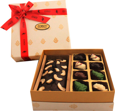 

Zoroy Luxury Chocolate Perfect Christmas Box of 350 gms Plum cake and chocolates Combo(1)