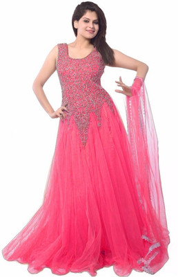 CHUNARLIFESTYLE Anarkali Gown(Pink) Flipkart