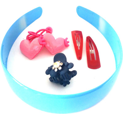 

FASHIONABLE PARTY WEAR HAIR BAND,SMALL CLUTCHER,PRINTED TIC TAC CLIP ABD RUBBER BAND Rubber Band, Tic Tac Clip, Hair Band, Hair Claw(Multicolor)
