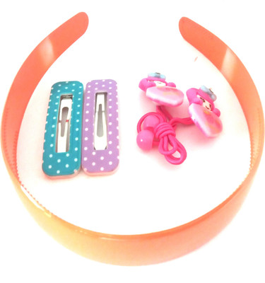 

FASHIONABLE PARTY WEAR HAIR BAND,PRINTED TIC TAC CLIP ABD RUBBER BAND Hair Band, Tic Tac Clip, Rubber Band(Multicolor)