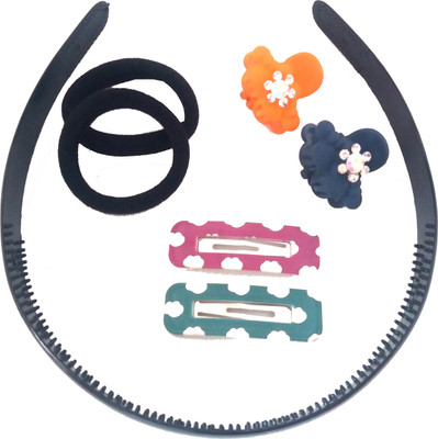 

FASHIONABLE PARTY WEAR HAIR BAND,SMALL CLUTCHER,PRINTED TIC TAC CLIP ABD RUBBER BAND Hair Claw, Tic Tac Clip, Hair Band, Rubber Band(Multicolor)