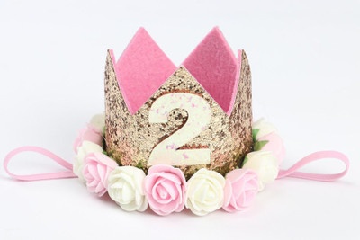 

Siddiva Birthday Cap Head Band, Hair Band(White, Pink)