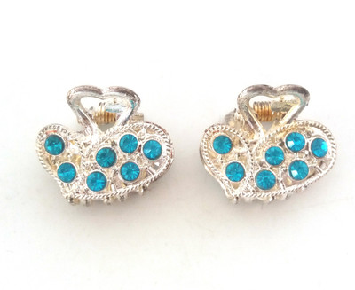 

FASHIONABLE COMBO OF 2 SILVER COLOR HAIR CLUTCHER WITH MULTI COLOR STONE Hair Claw(Multicolor)