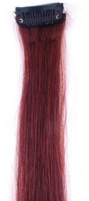 

PELO Party Wear Highlighter, Human Streak extension For Women And Girls, Maroon, Pack Of 1. Hair Extension