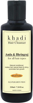 

Khadi India Amla & Bhringraj Herbal Shampoo/Cleanser- SLS & Paraben Free(210 ml)