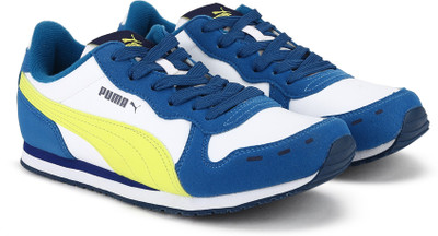 

Puma Boys & Girls Lace Sneakers(White, Puma white nrgy yellow