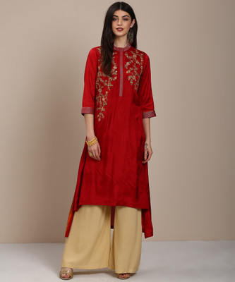 Biba Women Embellished High Low KurtaMulticolor