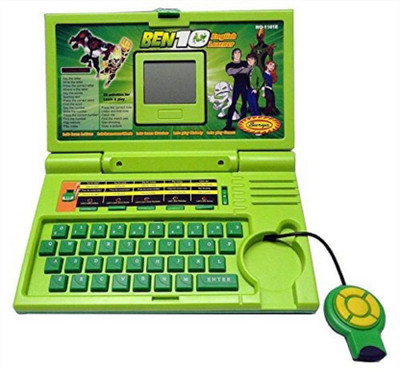 

TULLY English Learner Battery Opertaed Educational Laptop Toy for Kids with 20 Different Activities (Green)(Green)