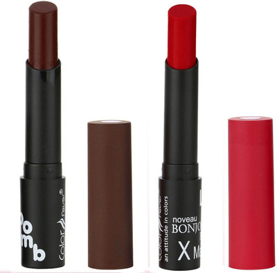 

Bonjour Paris Single Stock Application Color Sensational Creamy Matte With Sheya Butter 2 Pcs Lipsticks A5(Rose Wood, Rusy)