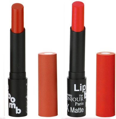 

Bonjour Paris Hydrating Shine Soft Lipstick| Cruelty Free | Gluten & Lead Free | Moisturizing Lip Stick | All Natural Ingredients | For Seductive Lips(Brick Red, Red)