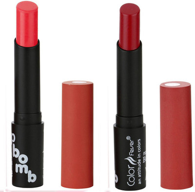 

Bonjour Paris Creamy Matte Lipsticks Set Of Must Have Colors Professional Quality with High Pigment Load 2 Pcs A51(Strawberry, Dark Rose)