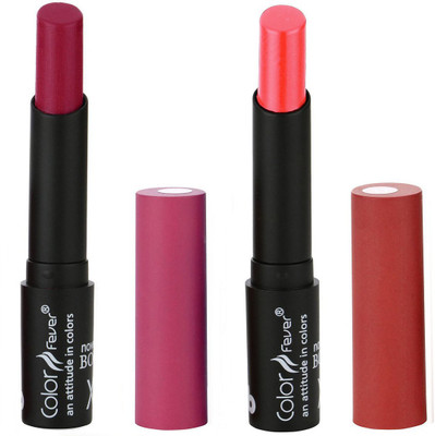 

Bonjour Paris Creamy Matte Lipsticks Set Of Must Have Colors Professional Quality with High Pigment Load 2 Pcs A48(Purple, Baby Pink)