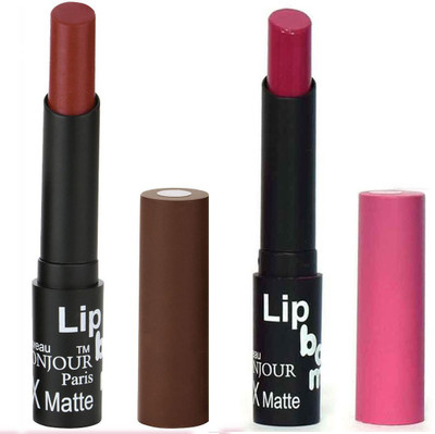 

Bonjour Paris Creamy Matte Lip Sugar Lipsticks (Set Of 2)A9(Cherry, Rose Blush)