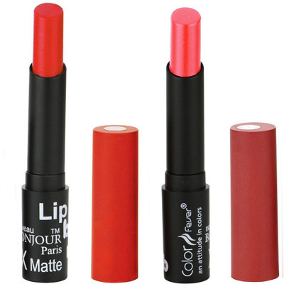 

Bonjour Paris Hydrating Shine Soft Lipstick| Cruelty Free | Gluten & Lead Free | Moisturizing Lip Stick | All Natural Ingredients | For Seductive Lips(Red, Baby Pink)