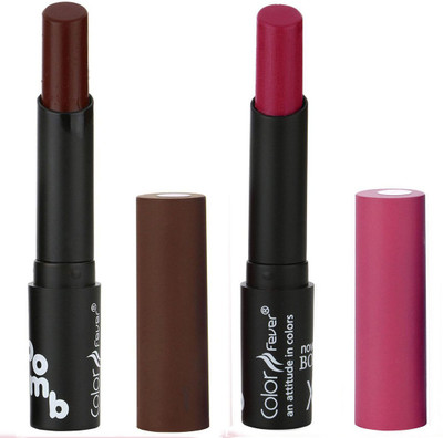 

Bonjour Paris Creamy Matte Lip Sugar Lipsticks (Set Of 2)A31(Rose Wood, Purple)