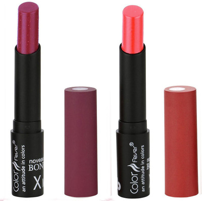 

Bonjour Paris Indian Lip Color Sensation Ultimate Soft Matte Lipsticks A23(Wild Rose, Baby Pink)